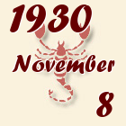 Skorpió, 1930. November 8