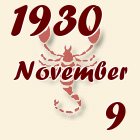 Skorpió, 1930. November 9