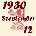 Szűz, 1930. Szeptember 12