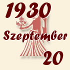 Szűz, 1930. Szeptember 20