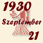 Szűz, 1930. Szeptember 21