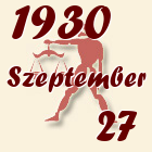 Mérleg, 1930. Szeptember 27