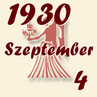 Szűz, 1930. Szeptember 4