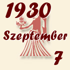 Szűz, 1930. Szeptember 7