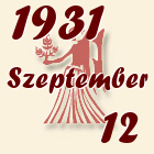 Szűz, 1931. Szeptember 12