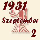 Szűz, 1931. Szeptember 2