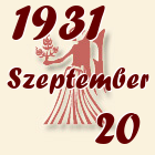 Szűz, 1931. Szeptember 20