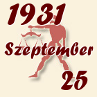 Mérleg, 1931. Szeptember 25