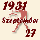 Mérleg, 1931. Szeptember 27