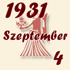Szűz, 1931. Szeptember 4