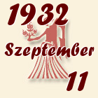 Szűz, 1932. Szeptember 11