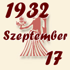Szűz, 1932. Szeptember 17