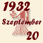Szűz, 1932. Szeptember 20