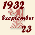 Szűz, 1932. Szeptember 23