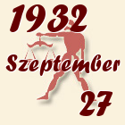 Mérleg, 1932. Szeptember 27