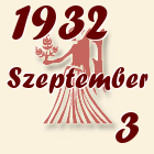 Szűz, 1932. Szeptember 3
