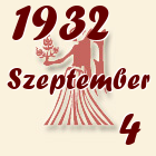 Szűz, 1932. Szeptember 4