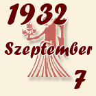 Szűz, 1932. Szeptember 7