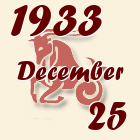 Bak, 1933. December 25