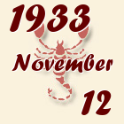 Skorpió, 1933. November 12