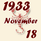 Skorpió, 1933. November 18