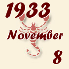 Skorpió, 1933. November 8