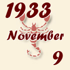 Skorpió, 1933. November 9