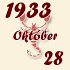 Skorpió, 1933. Október 28