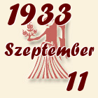 Szűz, 1933. Szeptember 11