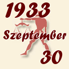 Mérleg, 1933. Szeptember 30