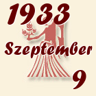 Szűz, 1933. Szeptember 9