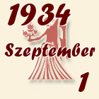 Szűz, 1934. Szeptember 1