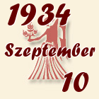 Szűz, 1934. Szeptember 10