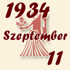 Szűz, 1934. Szeptember 11