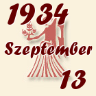 Szűz, 1934. Szeptember 13