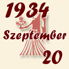 Szűz, 1934. Szeptember 20