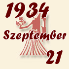 Szűz, 1934. Szeptember 21