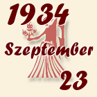 Szűz, 1934. Szeptember 23