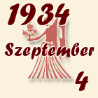 Szűz, 1934. Szeptember 4