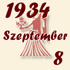 Szűz, 1934. Szeptember 8