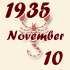 Skorpió, 1935. November 10
