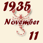 Skorpió, 1935. November 11