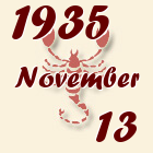 Skorpió, 1935. November 13