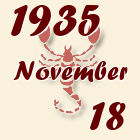 Skorpió, 1935. November 18