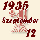 Szűz, 1935. Szeptember 12