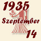 Szűz, 1935. Szeptember 14