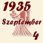 Szűz, 1935. Szeptember 4