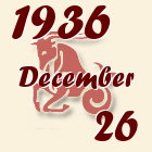 Bak, 1936. December 26