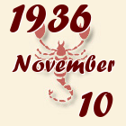 Skorpió, 1936. November 10