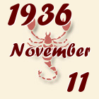 Skorpió, 1936. November 11